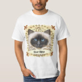 T-shirt Birman Cat Fleur De Lis  (Devant)