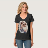 T-shirt Birman Cat Japanese Cherry Blossom Floral Cat Bree (Devant entier)