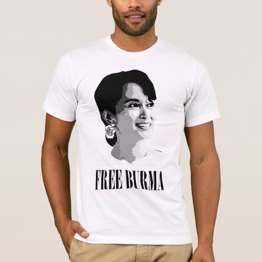 T-shirt Birmanie libre - Aung Sang Suu Kyi (Devant)