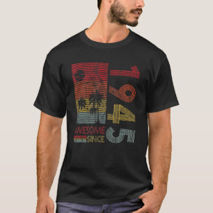 T-shirt Birthday Born 1945 Awesome since 1945 Vintage 1