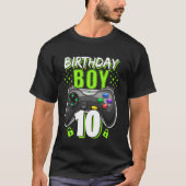 T-shirt Birthday Boy 10 Video Game Controller 10e B (Devant)