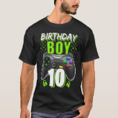 T-shirt Birthday Boy 10 Video Game Controller 10e B (Devant)