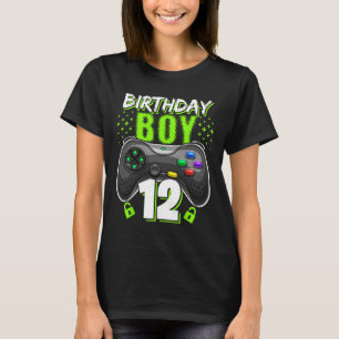 T-shirt Birthday Boy 12 Video Game Controller 12e B