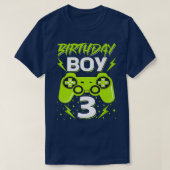 T-shirt Birthday Boy 3 contrôleur de jeu vidéo Gamer 3ème  (Design devant)