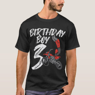 T-shirt Birthday Boy 3 Dirt Bike Cool Motocross 3e Birthd
