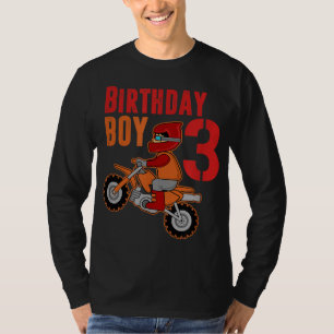 T-shirt Birthday Boy 3 Year Old Dirt Bike 3e Anniversaire 