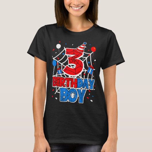 T-shirt Birthday Boy 3 Year Old Sders 3rd Birthday Kids  (Devant)