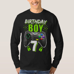 T-shirt Birthday Boy 7 Contrôleur de jeu vidéo Gamer 7th B