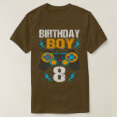 T-shirt Birthday Boy 8 Video Game Controller Gamer 8th Bir (Design devant)