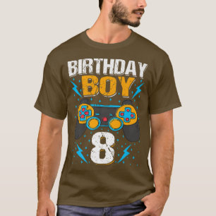 T-shirt Birthday Boy 8 Video Game Controller Gamer 8th Bir