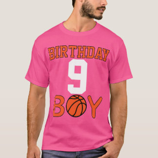 T-shirt Birthday Boy 9 Fun Basketball 9E Neuf Ans Ki