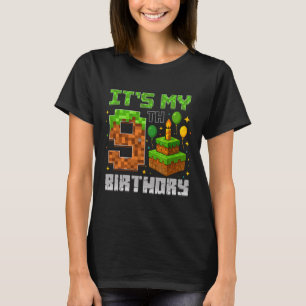 T-shirt Birthday Boy C'est mon 9e anniversaire Gamer Pixel