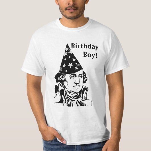 T-shirt Birthday Boy George Washington (Devant)