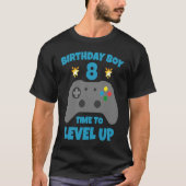 T-shirt Birthday Boy Time To Level Up 8th Birthday Youth G (Devant)