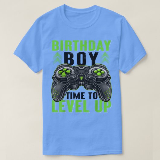 T-shirt Birthday Boy Time to Level Up Jeu Birthday Boys (Design devant)
