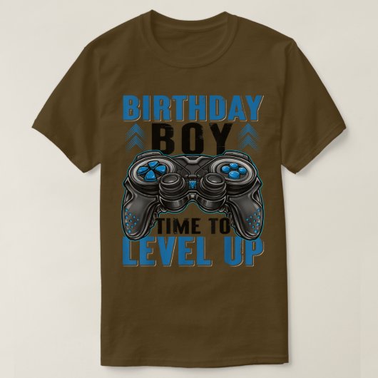 T-shirt Birthday Boy Time to Level Up Jeu Birthday Boys (Design devant)