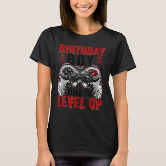 T-shirt Birthday Boy Time to Level Up Jeu Birthday Boys (Devant)