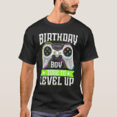 T-shirt Birthday Boy Time To Level Up Video Game Birthday  (Devant)