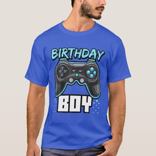 T-shirt Birthday Boy Video Game Controller Birthday Gamer  (Devant)