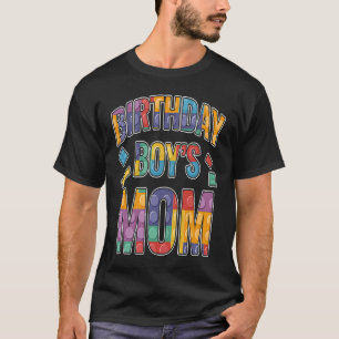 T-shirt Birthday Boy's Mom Building Blocks 3