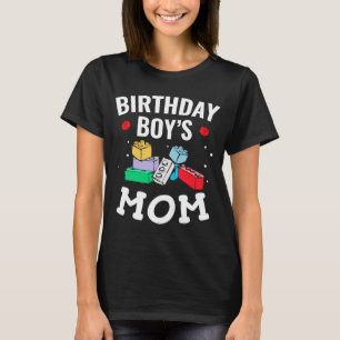 T-shirt Birthday Boy's Mom Building Blocks 4