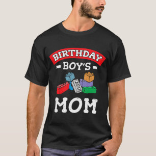 T-shirt Birthday Boy's Mom Building Blocks 5
