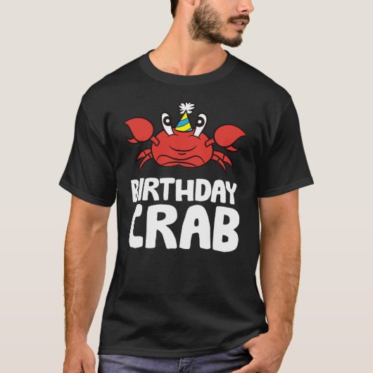 T-shirt Birthday Crab Ocean Birthday Party Funny Crab (Devant)