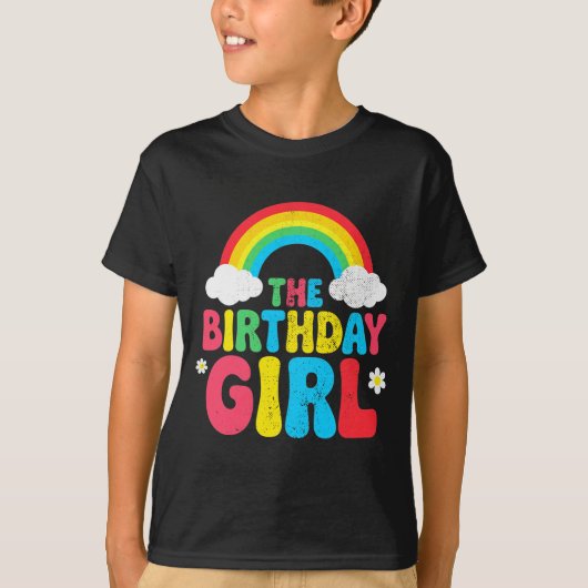 T-shirt Birthday Girl 2nd 3rd 4th 5th 6th 7th 8th 9th Girl (Devant)