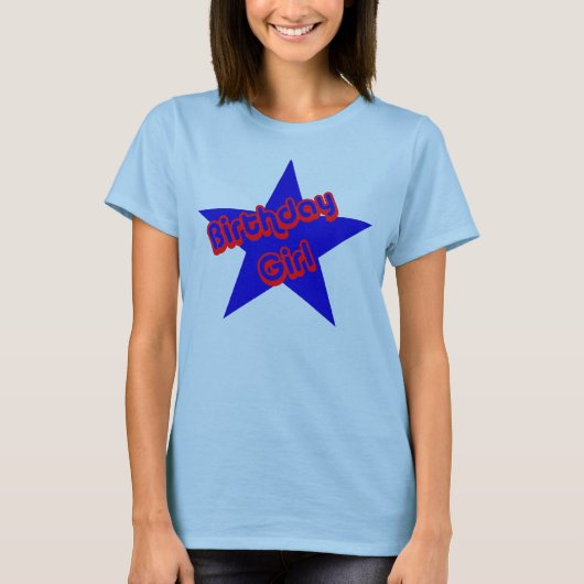 T-shirt Birthday Girl Design mignonne (Devant)