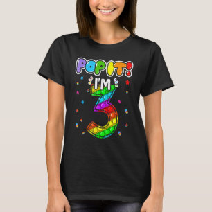 T-shirt Birthday Kids Pop It J'ai 3 ans 3e anniversaire