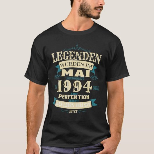 T-shirt Birthday legends were born in May 1994 (Devant)
