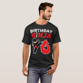 T-shirt Birthday Ninja Shirt - 6 Ans Ninja Anniversaire P (Devant entier)