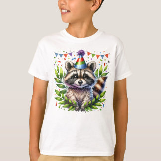 T-shirt Birthday Raccoon Kids, birthday party, fun design