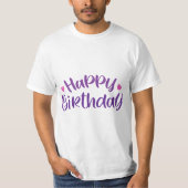 T-shirt Birthday Typography Sayings (Devant)