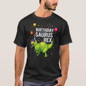 T-shirt Birthdaysaurus Boy Girl T Rex Dinosaur Family Matc (Devant)