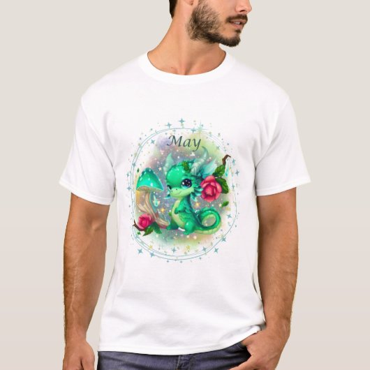 T-shirt Birthstone May Emerald DragonT-Shirt (Devant)