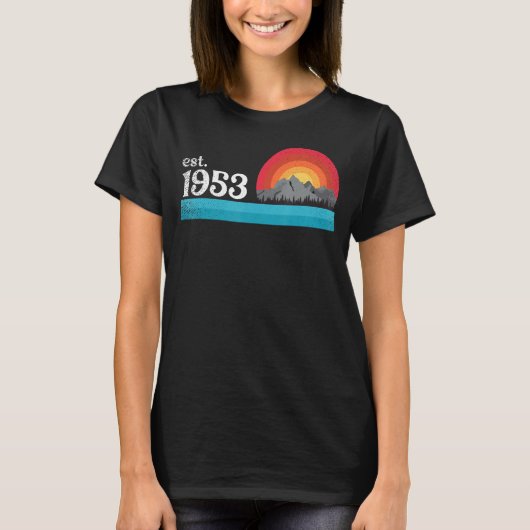 T-shirt Birthyear 1953 retro and vintage designed (Devant)