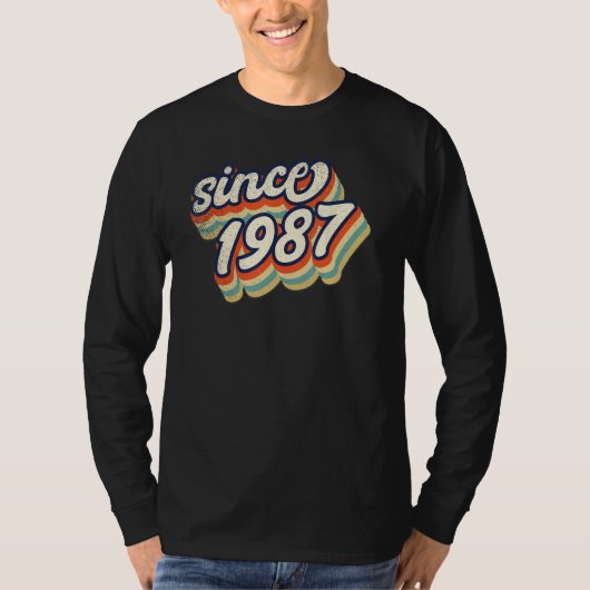 T-shirt Birthyear 1987 retro and vintage designed (Devant)