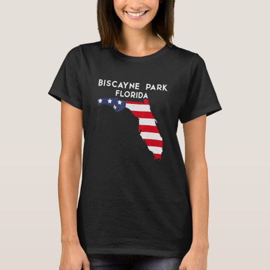 T-shirt Biscayne Park Florida USA State America Travel Flo (Devant)