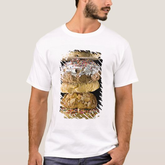T-shirt Biscuits dans une pile (Devant)