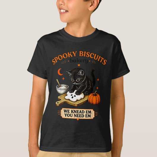 T-shirt Biscuits pour chat saison effrayante biscuits effr (Devant)