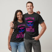 T-shirt Bisexual And Goth Gothic Emo Bat Pride LGBTQ Hallo (Unisexe)