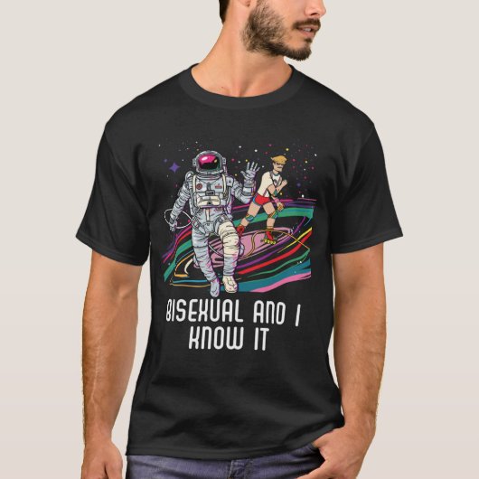 T-shirt Bisexual And I Know It Rainbow Pride Bisexuality L (Devant)