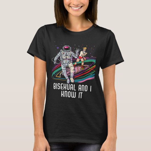 T-shirt Bisexual And I Know It Rainbow Pride Bisexuality L (Devant)