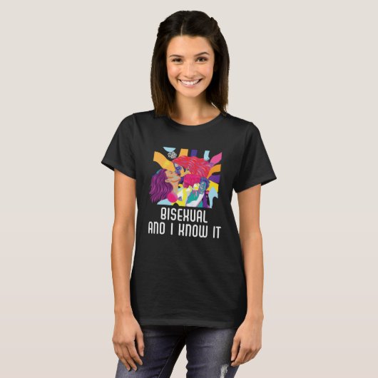 T-shirt Bisexual And I Know It Rainbow Pride Bisexuality L (Devant entier)