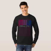 T-shirt Bisexual Barcode Pride Equality Queer Aesthetic LG (Devant entier)