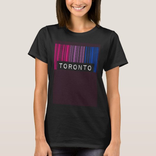 T-shirt Bisexual Barcode Pride Toronto Canada Queer Aesthe (Devant)