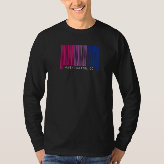 T-shirt Bisexual Barcode Pride Washington Dc Queer Aesthet (Devant)
