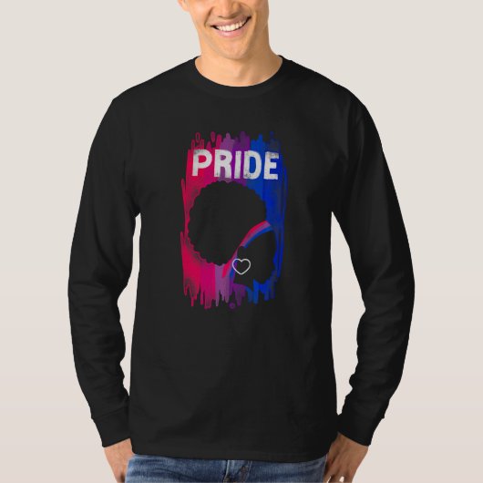 T-shirt Bisexual Bi Pride Drapeau Afro Black Pride Bhm Pri (Devant)