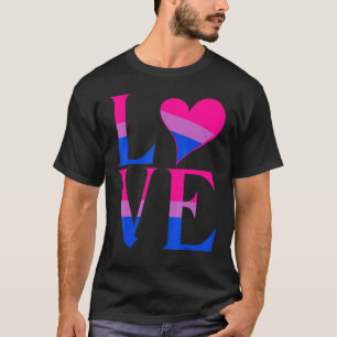 T-shirt Bisexual Bi Pride Drapeau Amour Soutien Hommes Fem